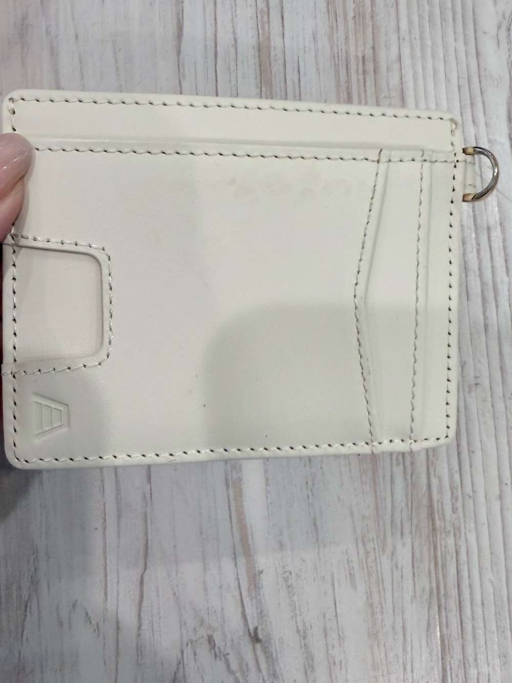 ANDAR off white Cardholder Wallet with ID Window - Picture 3 of 3